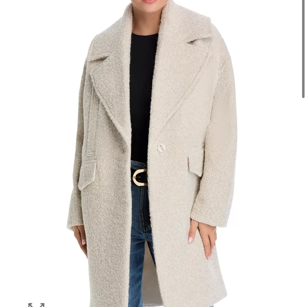 IRO Tares Boucle Cream Coat (taupe/ecru color)